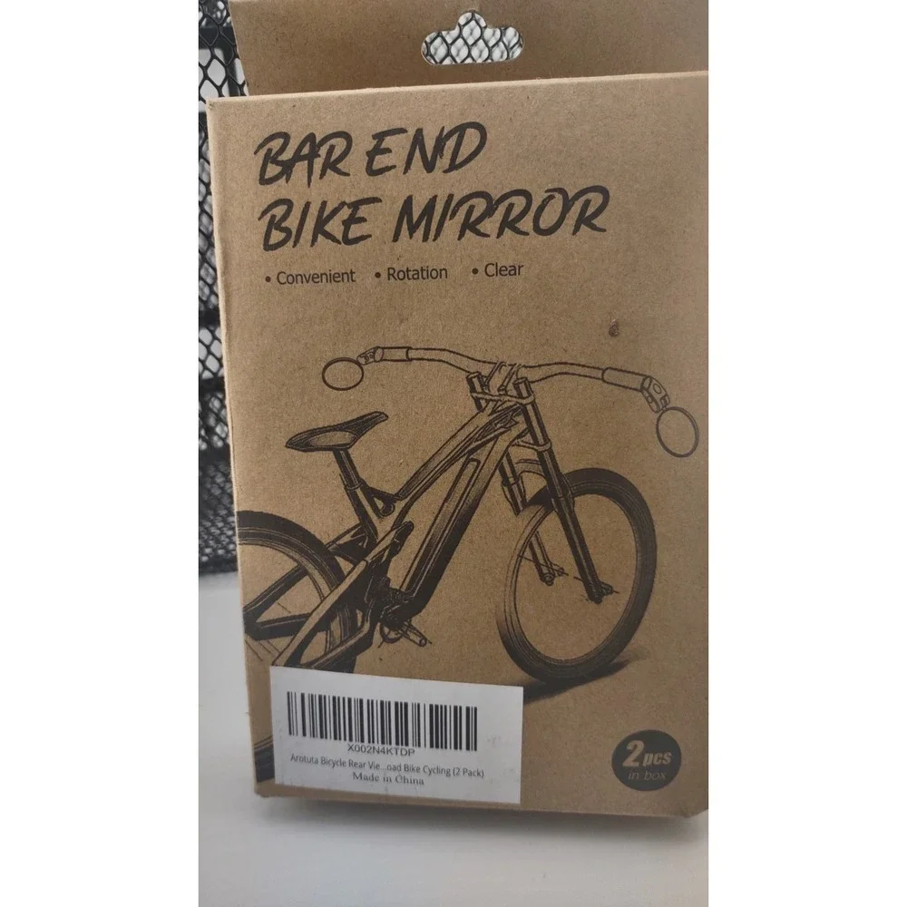 Detachable‎ Black Mesh Bike Basket With Handle. Plus A Set Bar End Bike Mirrors.